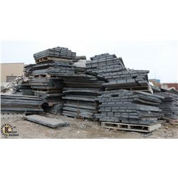 PALLET OF DARK GREY PARTITION CONCRETE BLOCKS