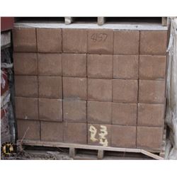 PALLET OF BROWN HALF CINDER BLOCKS