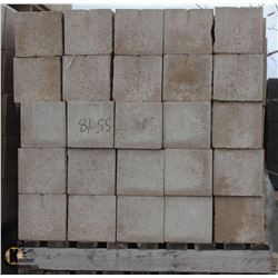 PALLET OF TAN SPLIT FACED HALF BLOCKS