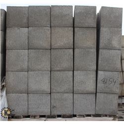 PALLET OF GREY SPLIT FACED HALF BLOCKS