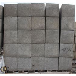 PALLET OF GREY SPLIT FACED HALF BLOCKS