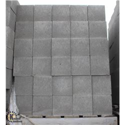 2 PALLETS OF DARK GREY HALF CINDER BLOCKS