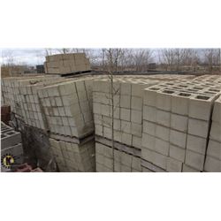 2 PALLETS OF TAN SPLIT FACED HALF BLOCKS