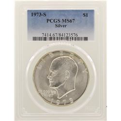 1973-S Eisenhower Silver Dollar PCGS MS67