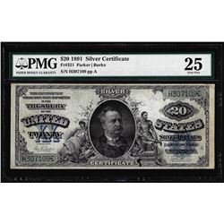 1891 $20 Manning Silver Certificate Note Fr.321 PMG Very Fine 20