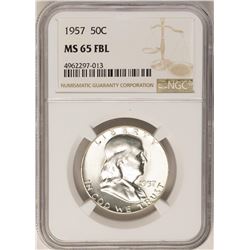 1957 Franklin Half Dollar Coin NGC MS65FBL