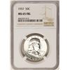 Image 1 : 1957 Franklin Half Dollar Coin NGC MS65FBL