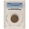 Image 1 : 1857 Braided Hair Half Cent Coin PCGS MS62BN