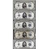 Image 1 : Lot of (5) 1934A $5 Silver Certificate Notes