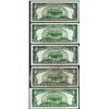 Image 2 : Lot of (5) 1934A $5 Silver Certificate Notes