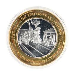 .999 Silver Main Street Station Las Vegas, NV $10 Limited Edition Casino Gaming Token