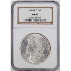 1885-CC $1 Morgan Silver Dollar Coin NGC MS63