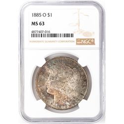 1885-O $1 Morgan Silver Dollar NGC MS63