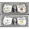 Image 1 : Lot of 1935A $1 Hawaii & North Africa WWII Emergency Issue Silver Certificate Notes
