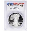 Image 1 : 2003-W $1 American Silver Eagle Proof Coin PCGS PR69DCAM W/Edmund C. Moy Signature