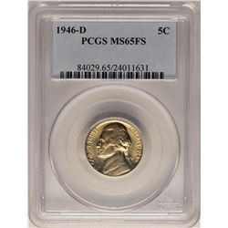 1946-D Jefferson Nickel Coin PCGS MS65FS