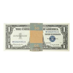 Pack of (50) Consecutive 1957B $1 Silver Certificate Notes