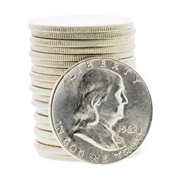 Roll of (20) Brilliant Uncirculated 1962-D Franklin Half Dollar Coins