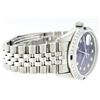 Image 4 : Rolex Mens Stainless Steel Blue Vignette Diamond & Sapphire Datejust Wristwatch