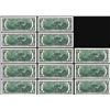 Image 2 : Lot of (13) Consecutive 1976 $2 Federal Reseve Notes w/ First Day of Issue Stamps