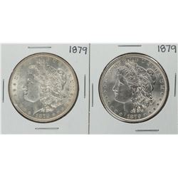 Lot of (2) 1879 $1 Morgan Silver Dollar Coins