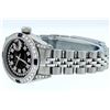 Image 4 : Rolex Ladies Stainless Steel 26MM Black String Diamond & Sapphire Datejust Wristwatch