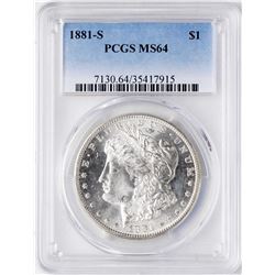 1881-S $1 Morgan Silver Dollar Coin PCGS MS64