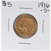 Image 1 : 1916-S $5 Indian Head Half Eagle Gold Coin