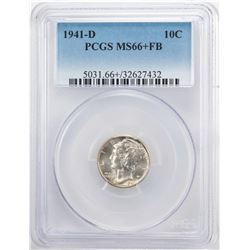 1941-D Mercury Dime Coin PCGS MS66+FB