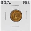Image 1 : 1912 $2 1/2 Indian Head Quarter Eagle Gold Coin