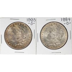 Lot of 1883-O to 1884-O $1 Morgan Silver Dollar Coins