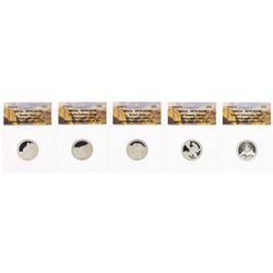 Lot of (5) 2012-S Proof Silver America Beautiful Quarter Coins ANACS PR70 DCAM