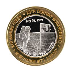 .999 Silver Reno/Tahoe International Airport $10 Casino Limited Edition Gaming Token
