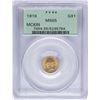 Image 1 : 1916 $1 McKinley Commemorative Gold Dollar Coin PCGS MS65