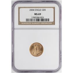 2004 $5 American Gold Eagle Coin NGC MS69