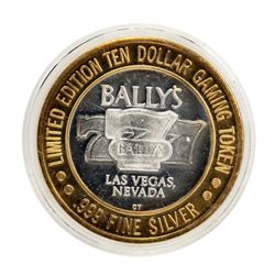 .999 Silver Ballys Las Vegas $10 Casino Limited Edition Gaming Token