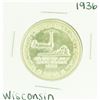 Image 1 : 1936 Wisconsin Territorial Centennial Commemorative Half Dollar Coin