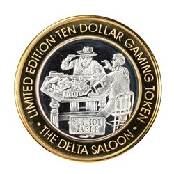 .999 Silver The Delta Saloon Nevada $10 Casino Limited Edition Gaming Token