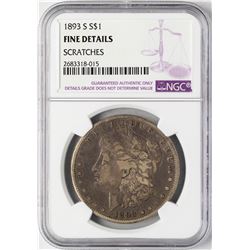 1893-S $1 Morgan Silver Dollar Coin NGC Fine Details