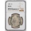 Image 1 : 1893 $1 Morgan Silver Dollar Coin NGC MS63