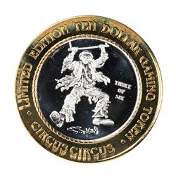 .999 Fine Silver Circus Circus Reno, Nevada $10 Limited Edition Gaming Token
