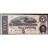 Image 1 : 1864 $5 Confederate States of America Note