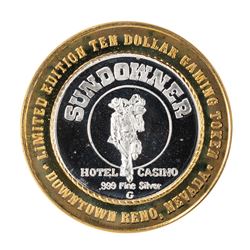 .999 Silver Sundowner Hotel Casino Reno, NV $10 Casino Limited Edition Gaming Token