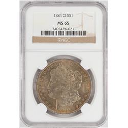 1884-O $1 Morgan Silver Dollar Coin NGC MS65 Nice Toning