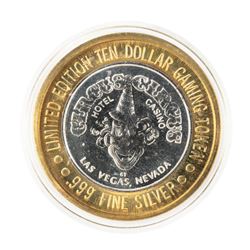 .999 Fine Silver Circus Circus Las Vegas, Nevada $10 Limited Edition Gaming Token