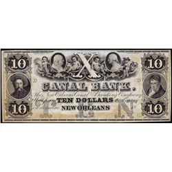 1800's $10 Canal Bank New Orleans Obsolete Note