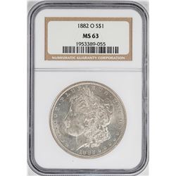 1882-O $1 Morgan Silver Dollar Coin NGC MS63