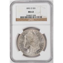 1892-O $1 Morgan Silver Dollar Coin NGC MS63