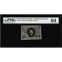 March 3, 1863 10 Cents Second Issue Fractional Currency Note PMG Choice Unc. 64