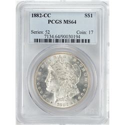 1882-CC $1 Morgan Silver Dollar Coin NGC MS64